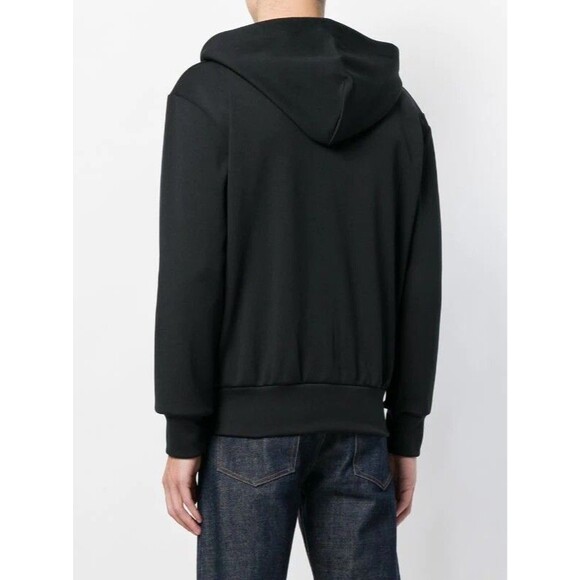 COMME DES GARCONS CDG PLAY BLACK FULL ZIP HOODIE WITH RED HEART SIZE SMALL - Picture 12 of 14